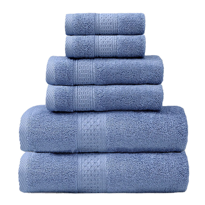 Frottierhandtuch-Set mit eleganter Bordüre