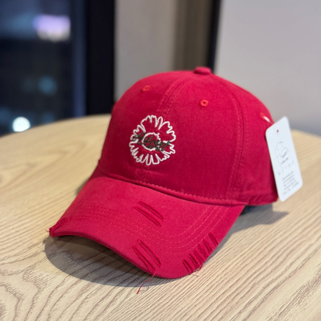 Unisex Bestickte Baseballkappe mit Blumenmuster Skanto