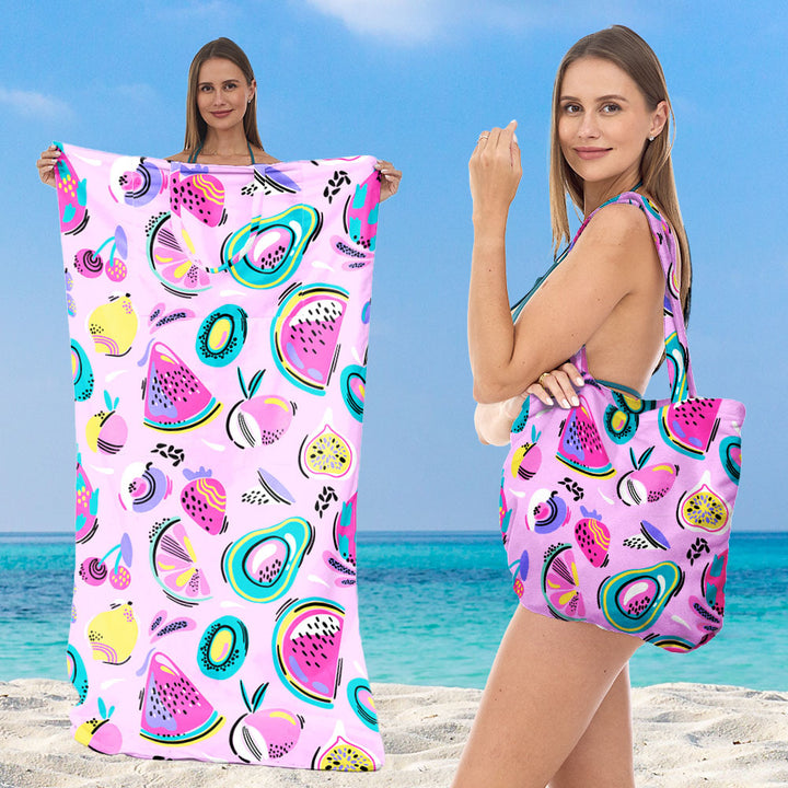 Strandtuch mit elegantem Blumenmuster Skanto