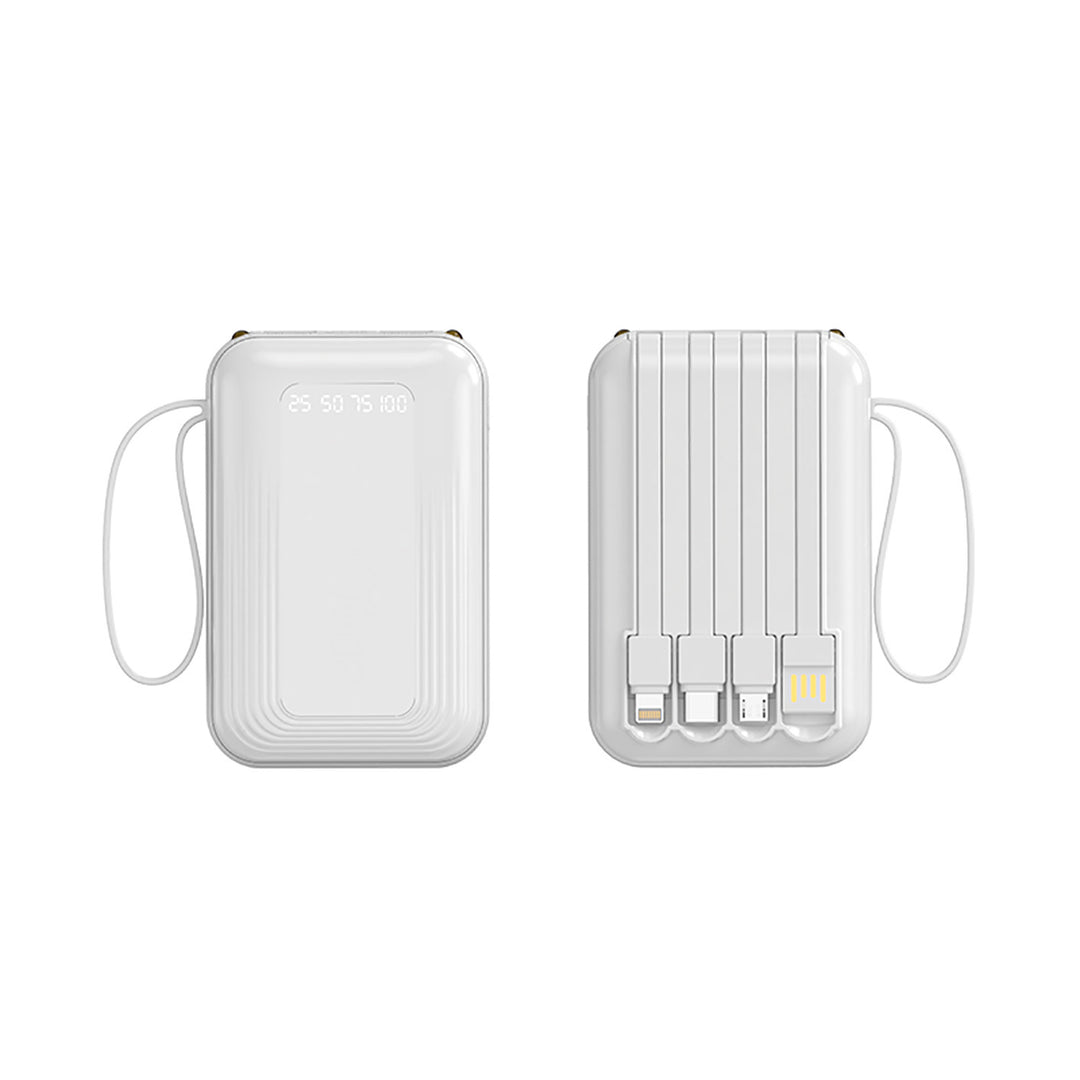 Multifunktionale Powerbank mit integriertem Kabelsystem Skanto