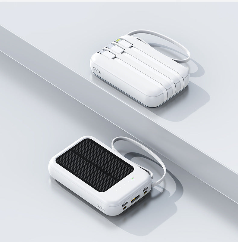 Tragbare Powerbank mit robustem Design und integriertem Ladekabel Skanto