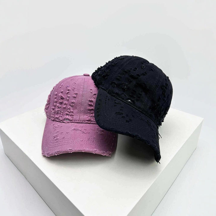 Damen Baseballkappe im Used-Look mit Textur Skanto