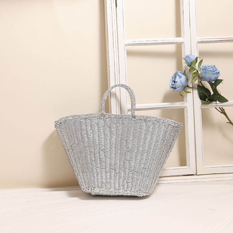 Elegante gewebte Korbtasche mit stabilen Griffen Skanto