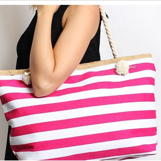 Strandtasche mit maritimem Streifen-Design Skanto
