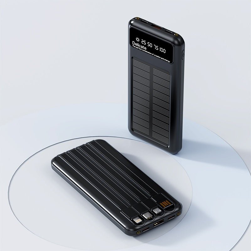 Solarbetriebene Powerbank mit Digitalanzeige und innovativer Schnellladefunktion Skanto