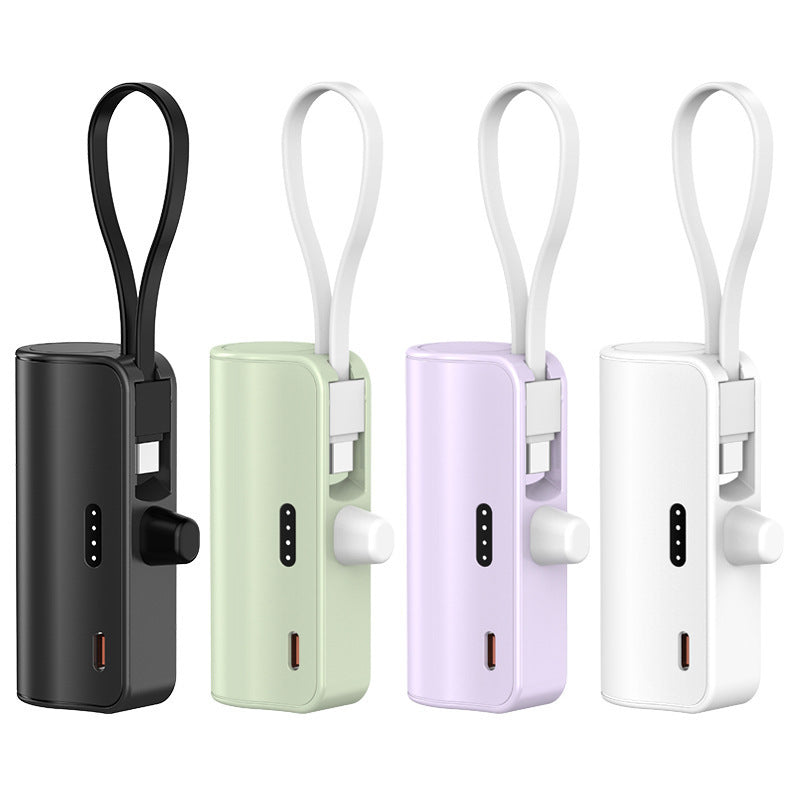 Tragbare Powerbank mit integriertem Ladekabel und kompaktem Design Skanto