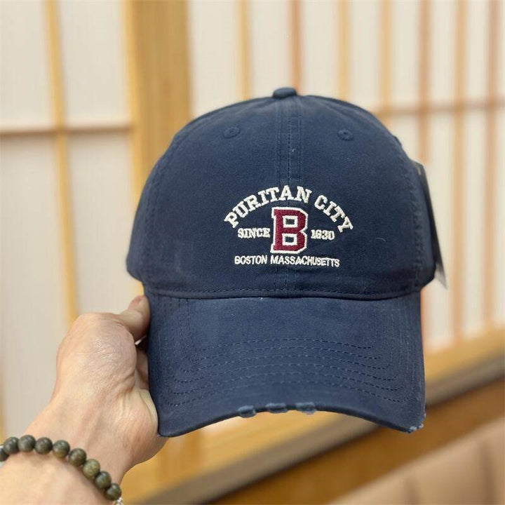 Damen Vintage Distressed Baseballkappe mit Stickerei Skanto