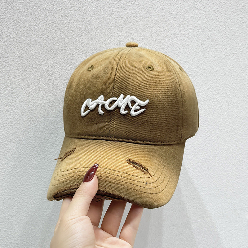 Herren Distressed Baseballkappe mit Frontstickerei Skanto