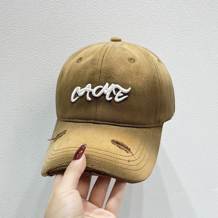 Herren Distressed Baseballkappe mit Frontstickerei Skanto