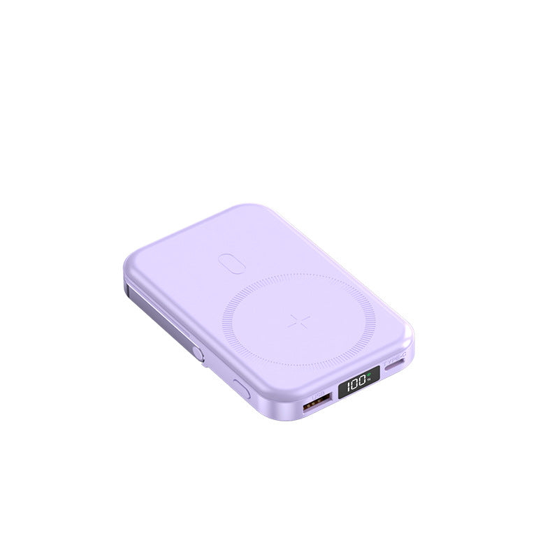 Tragbare Qi-Powerbank mit Digitalanzeige Skanto