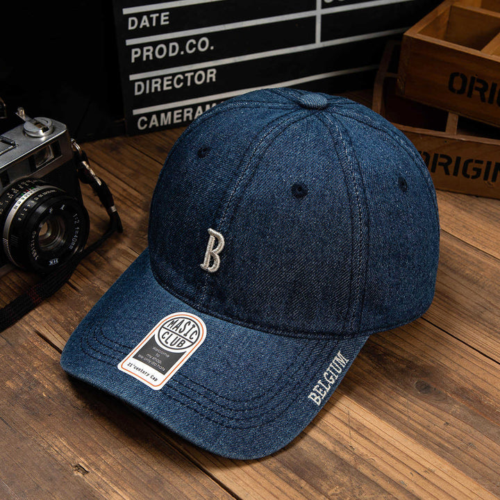 Bestickte Baseballkappe aus Denim für Herren Skanto