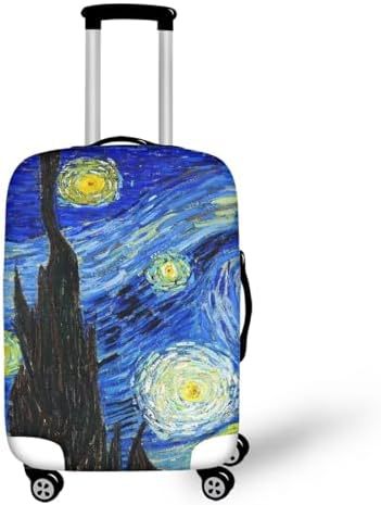 Unisexer nicht-elastischer Kofferbezug mit Pferde- und Sonnenblumenmotiv, strapazierfähiger Stretch-Schutz für Hartschalen-Trolley mit Reißverschluss Skanto