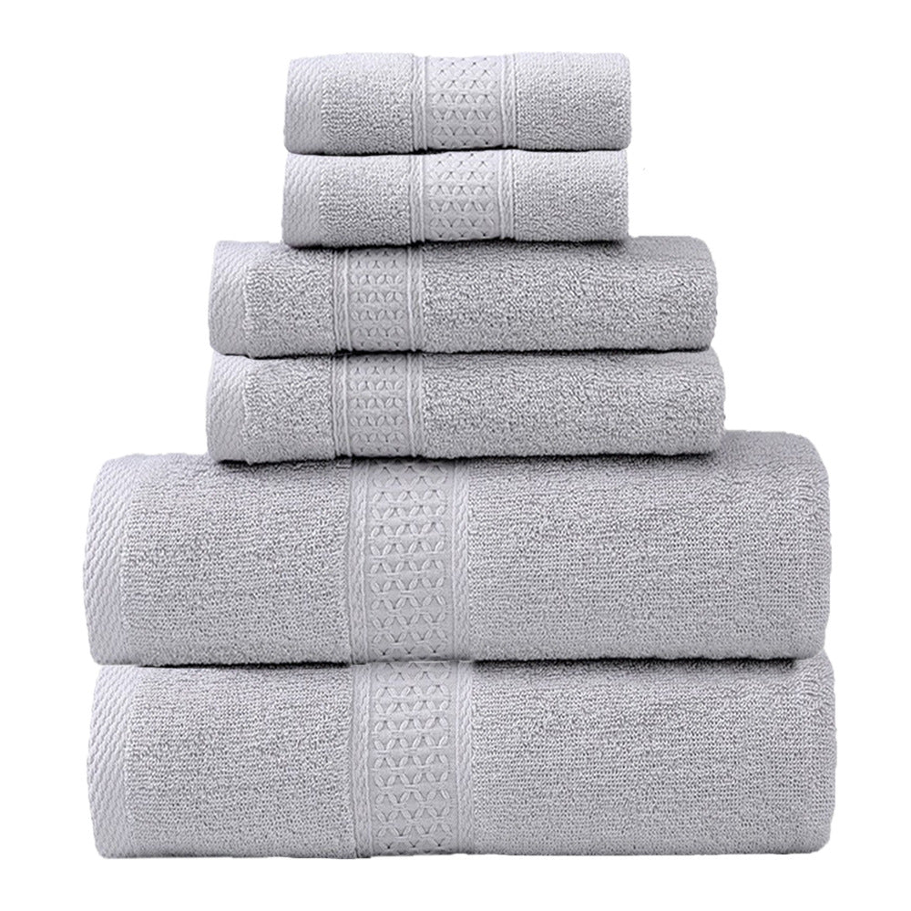 Frottierhandtuch-Set mit eleganter Bordüre