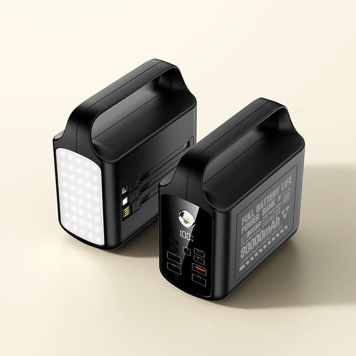 Tragbare Powerbank mit integrierter LED-Beleuchtung und hoher Kapazität Skanto