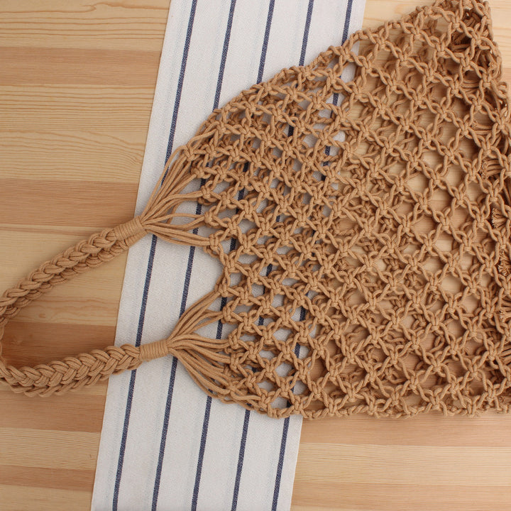 Netztasche aus handgefertigtem Naturmaterial mit einzigartigem Muster Skanto
