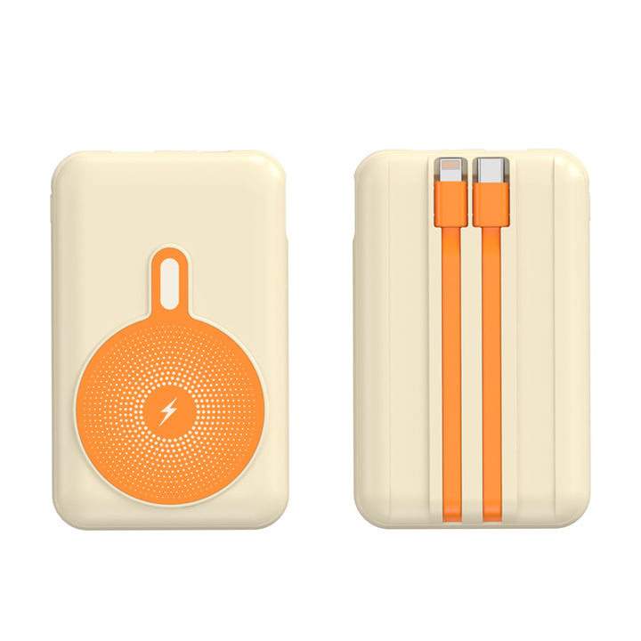 Tragbare Powerbank mit integrierter Schnelllade- und kabelloser Ladefunktion Skanto