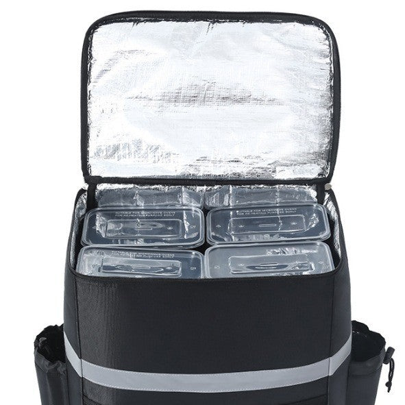 Unisex isolierter Lieferrucksack mit thermoisolierter Box, reflektierenden Streifen und extra stabilem Boden Skanto