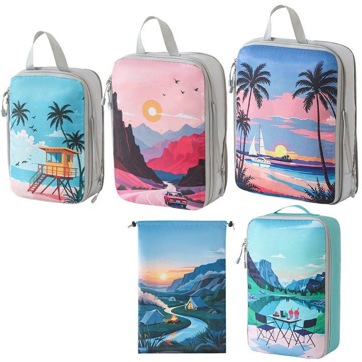 Set Reise-Organizer mit einzigartigen Naturmotiven Skanto