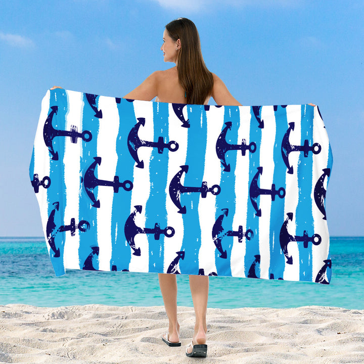 Strandtuch mit hellem Salamander- und Eiscreme-Design Skanto