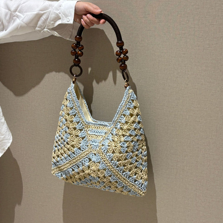 Handgeknüpfte Tragetasche im Boho-Stil Skanto