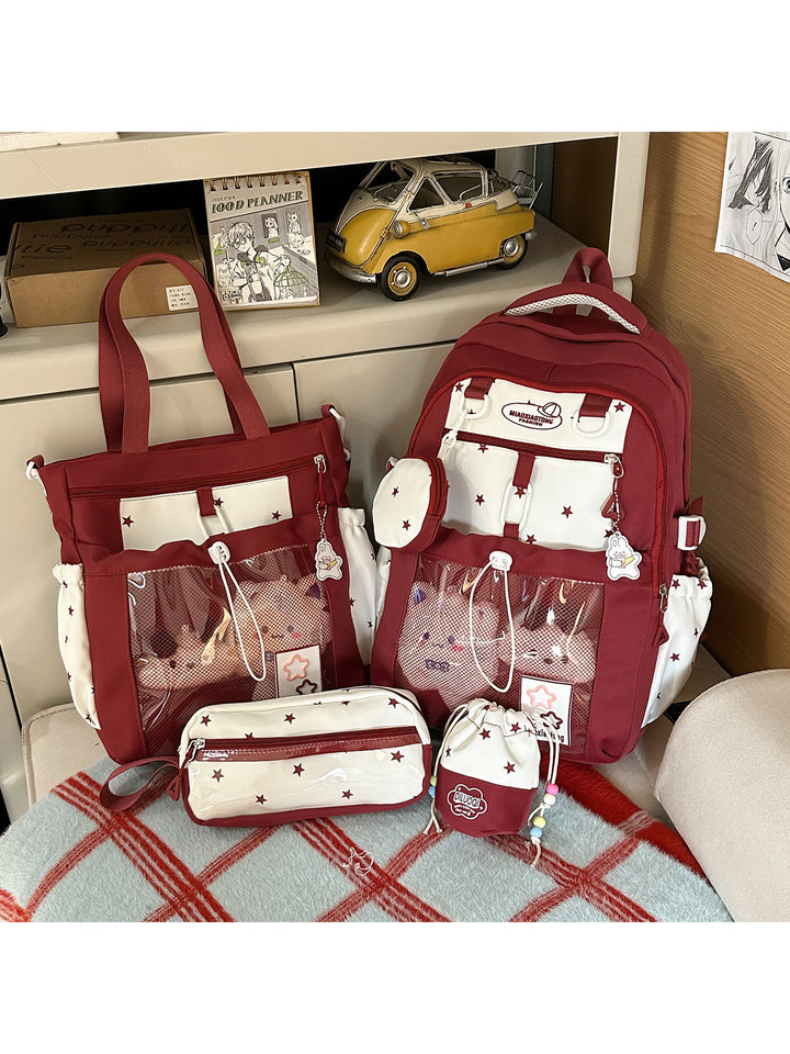 Plüsch-Schulrucksack-Set Skanto