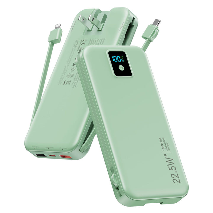Powerbank mit digitalem LCD-Display und integriertem Ladegerät Skanto