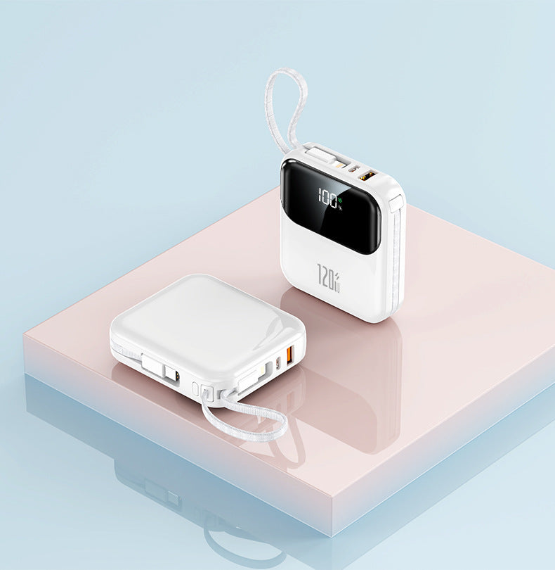 Kompakte Powerbank mit Digitalanzeige und Schnellladefunktion Skanto