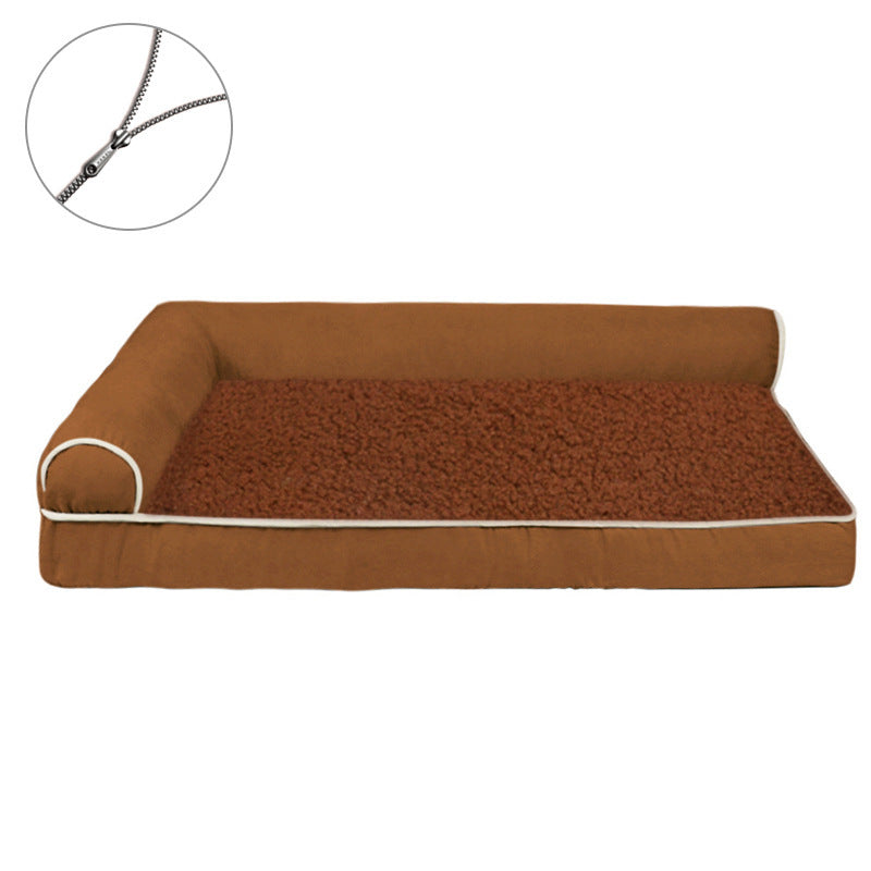 Verstärktes Plüsch-Lounge-Hundebett