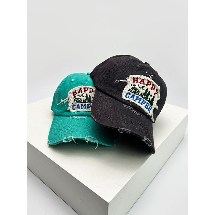 Herren Distressed Bestickte Campingkappe Skanto