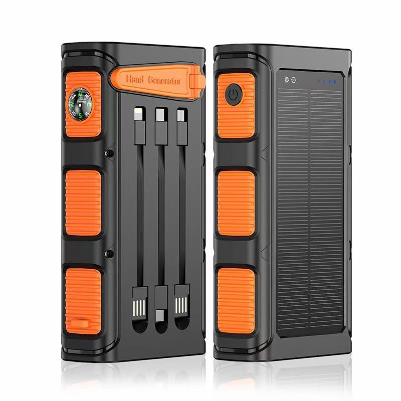 Multifunktionale Solar-Powerbank mit integriertem Kompass und Schnellladefunktion Skanto
