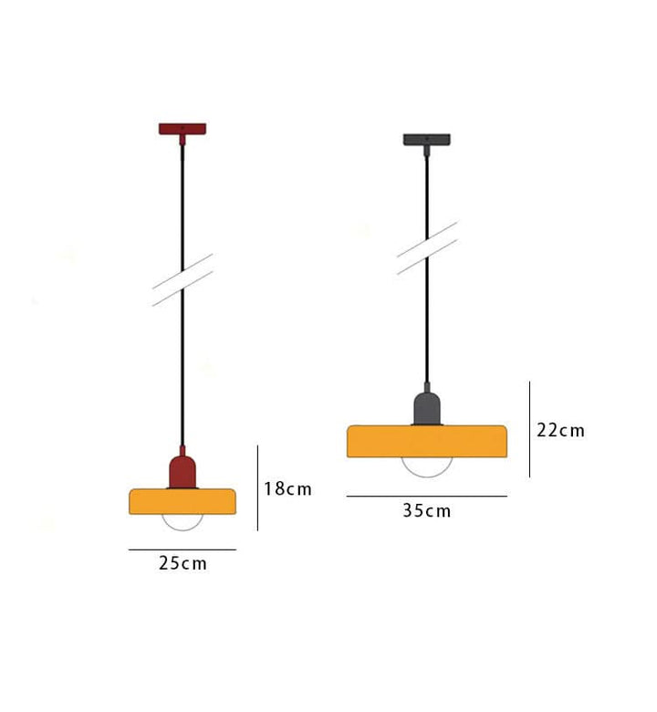 Skanto | Bauhaus Pendelleuchte aus farbigem Glas mit verstellbarer Aufhängung