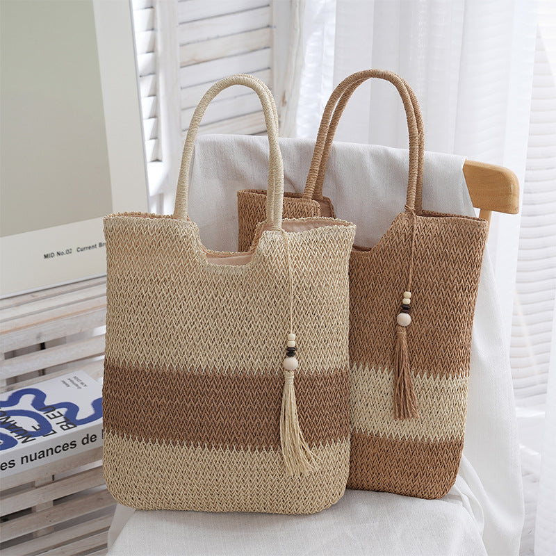 Stylische Handtasche aus gewebtem Material Skanto