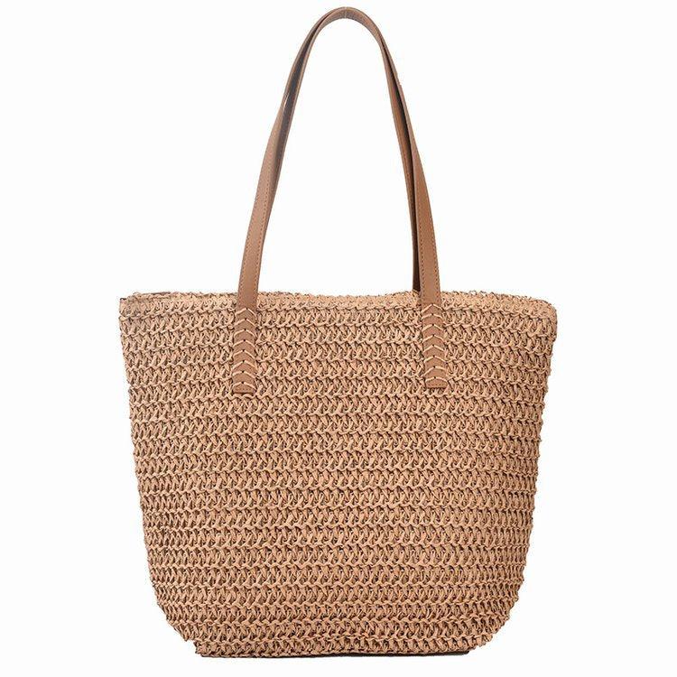 Elegante und vielseitige Strandtasche mit Ledergriffen Skanto