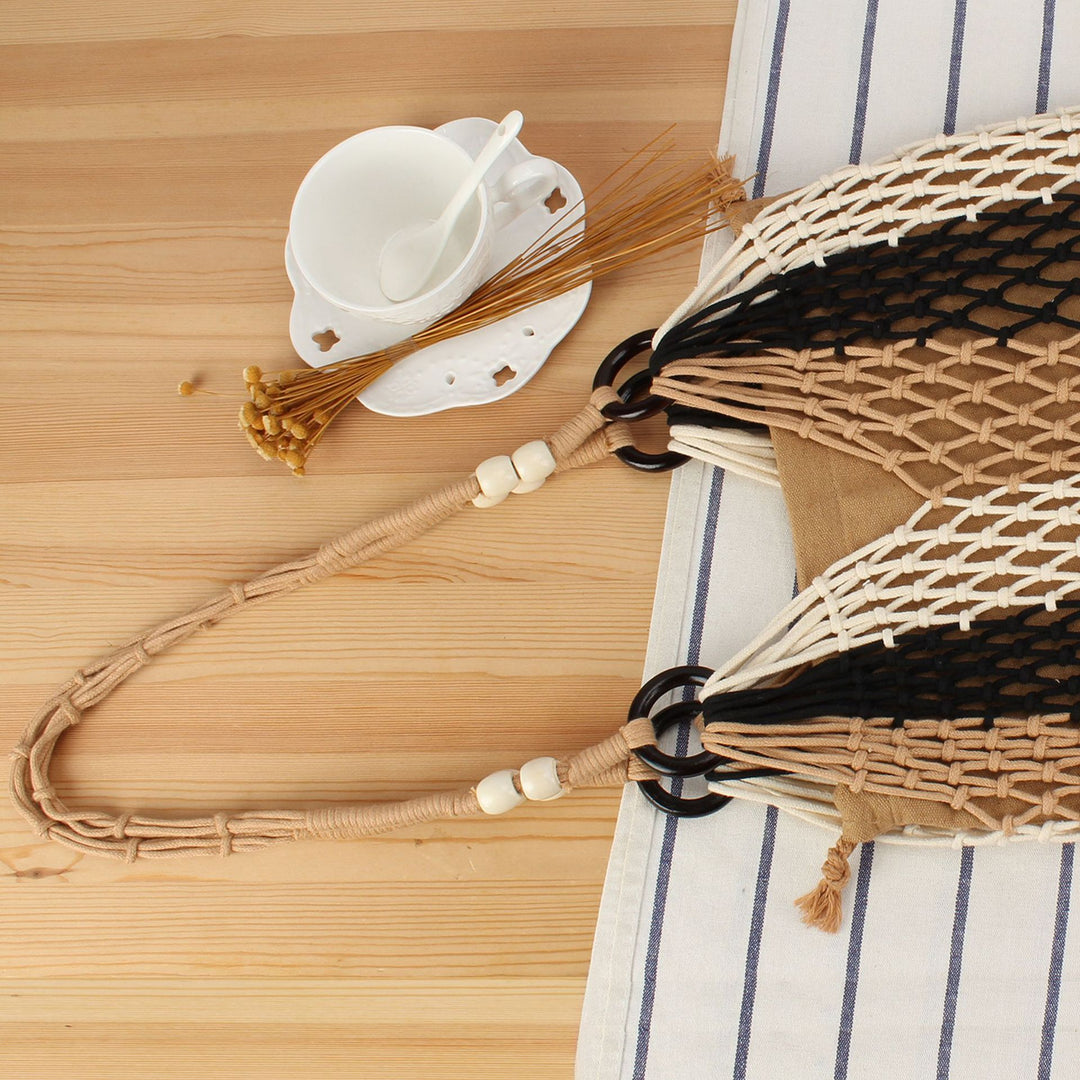 Mesh-Einkaufstasche mit Fransenakzent Skanto