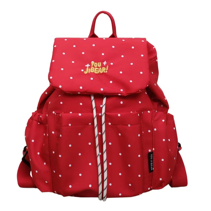 Strukturierter Polka-Dot-Rucksack Skanto