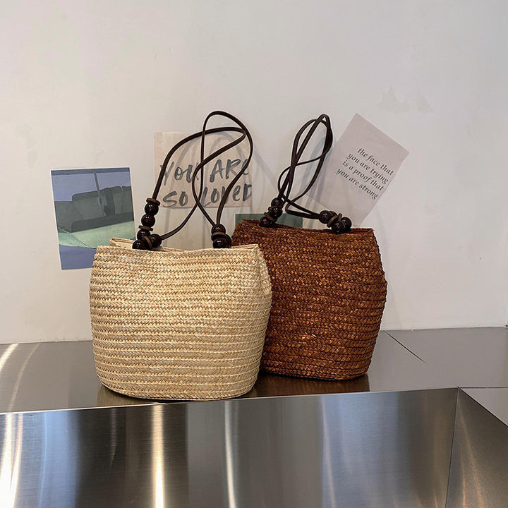 Elegante Strandtasche aus handgefertigtem Naturmaterial Skanto