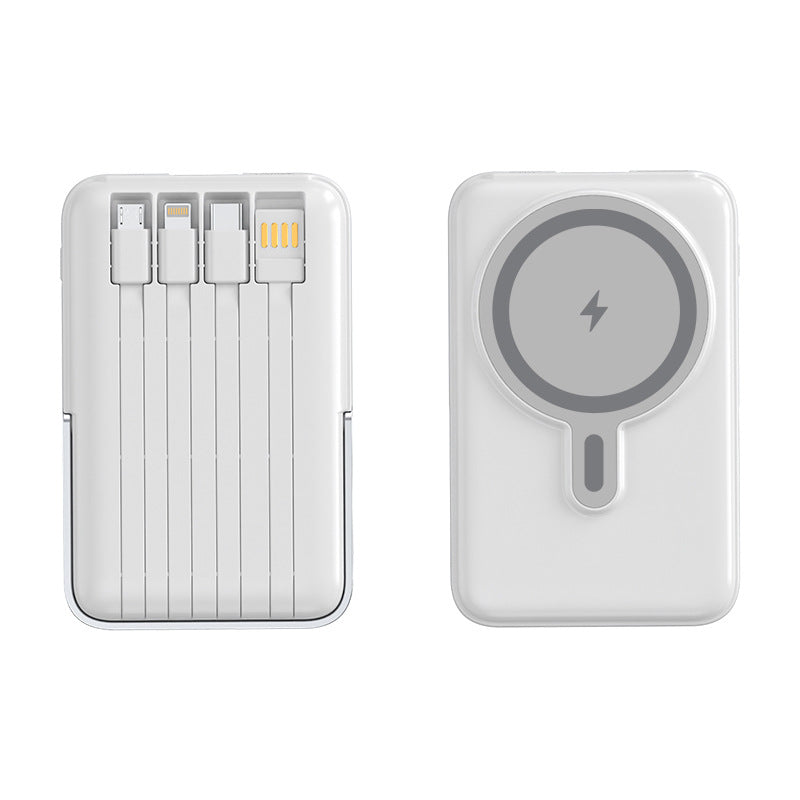 Tragbare Powerbank mit multifunktionalen Ladekabeln Skanto