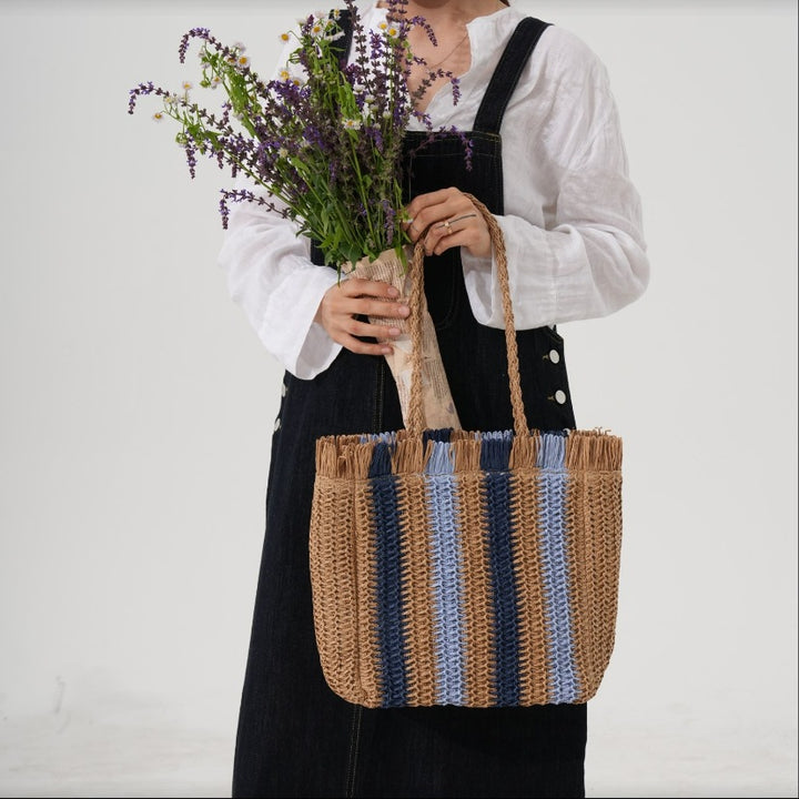 Geflochtene Handtasche aus Naturmaterial Skanto