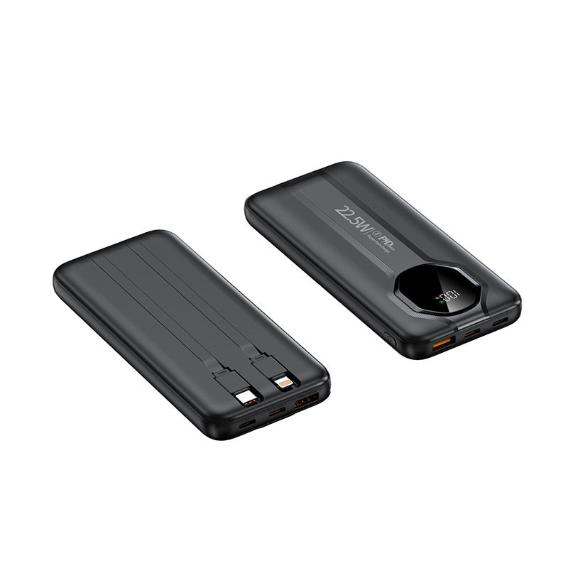 Hochleistungs-Powerbank mit integrierten Ladekabeln Skanto
