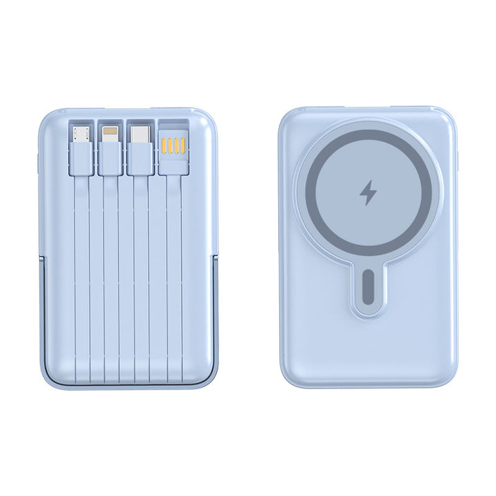 Tragbare Powerbank mit multifunktionalen Ladekabeln Skanto