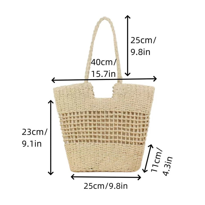 Skanto Makramee Tote Bag mit offenem Geflecht Skanto