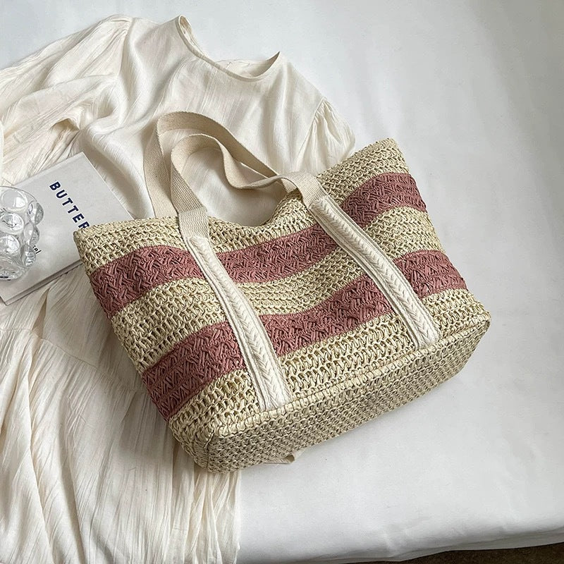 Strandtasche aus nachhaltigem Naturmaterial mit strukturierter Oberfläche Skanto