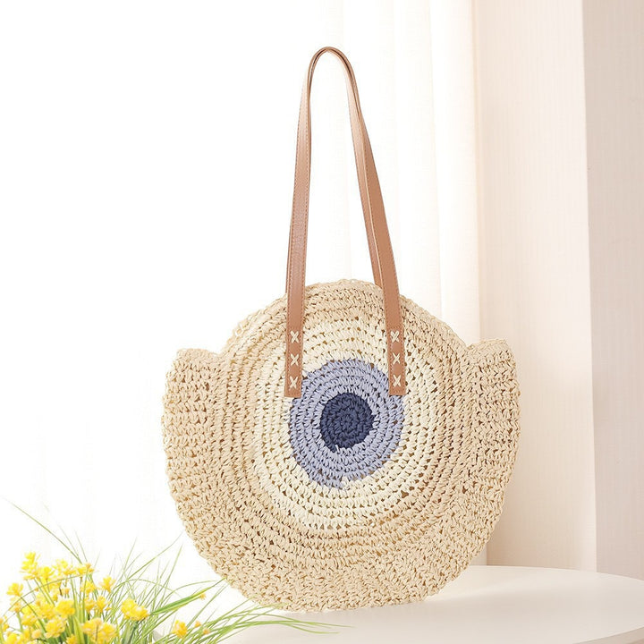 Runde Makramee-Strandtasche Skanto