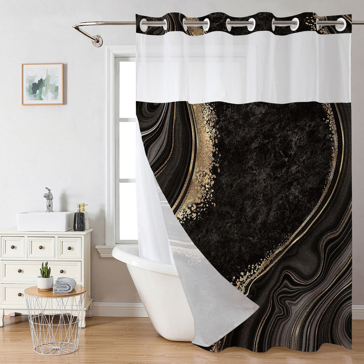 Eleganter Duschvorhang mit Marmordesign Skanto