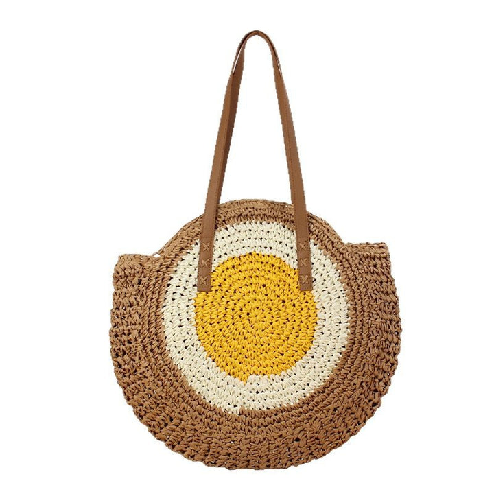 Runde Makramee-Strandtasche Skanto