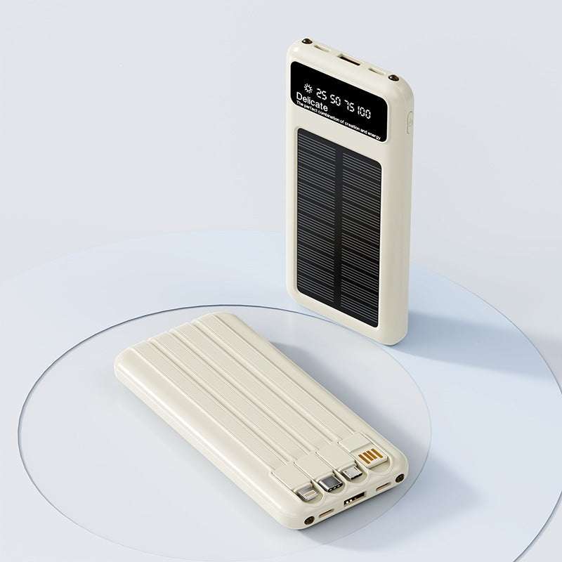 Solarbetriebene Powerbank mit Digitalanzeige und innovativer Schnellladefunktion Skanto