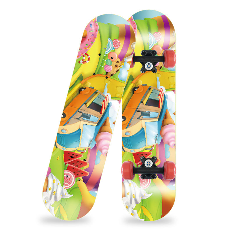 Cartoon-inspiriertes Mini-Skateboard Skanto