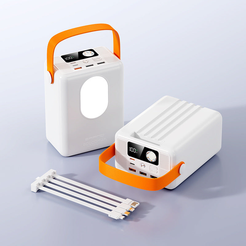 Tragbare Powerbank mit multifunktionalem LED-Licht und intelligenter Ladeanzeige Skanto