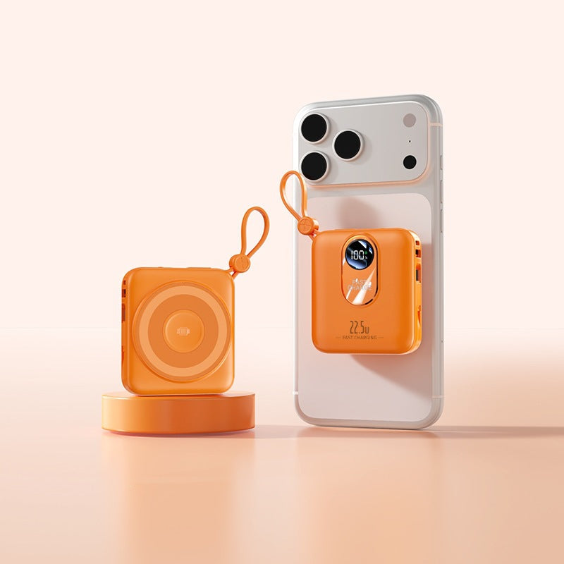 Powerbank mit kabellosem Laden und digitalem Smart Display Skanto