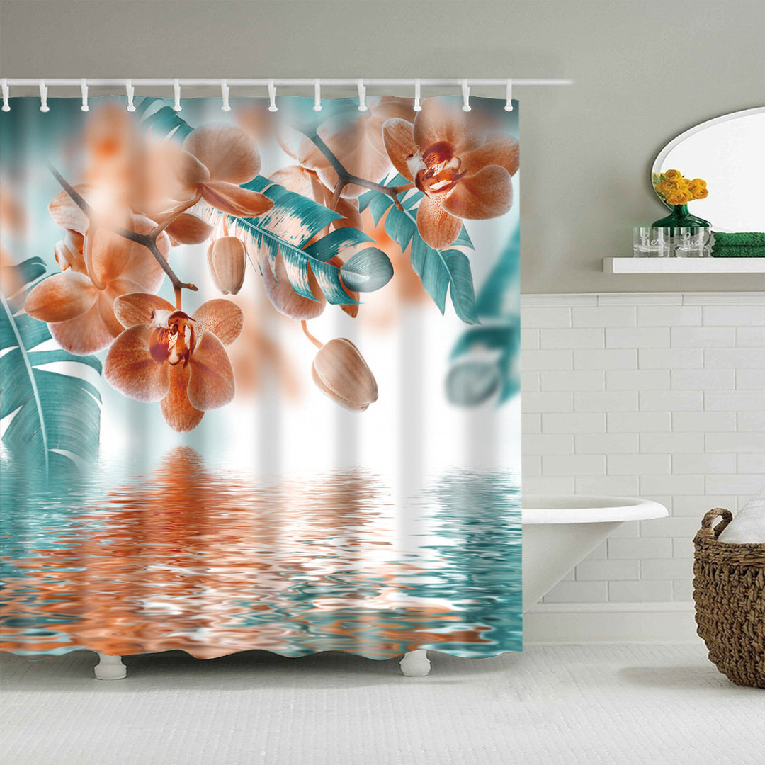Duschvorhang Skanto mit Blumenmuster